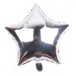 Balão Estrela-25 cm / 10inch-prata/cinza