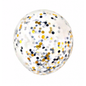 Balão Transparente Mix Confetis Luxo