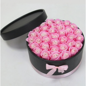 Caixa Preta com Rosas 20x11-rosa
