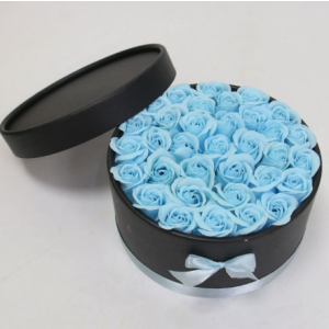 Caixa Preta com Rosas 20x11-azul